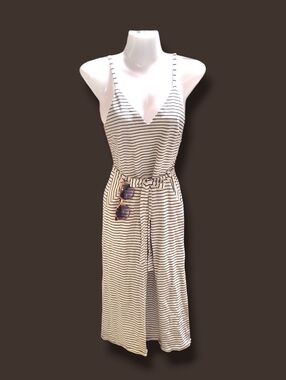 Monteau Striped Black & White Jumpsuit